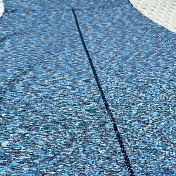 Prana Blue Heather Knit Athleisure Skirt Performance Wear Foldover Waist S Women - Picture 7 of 9